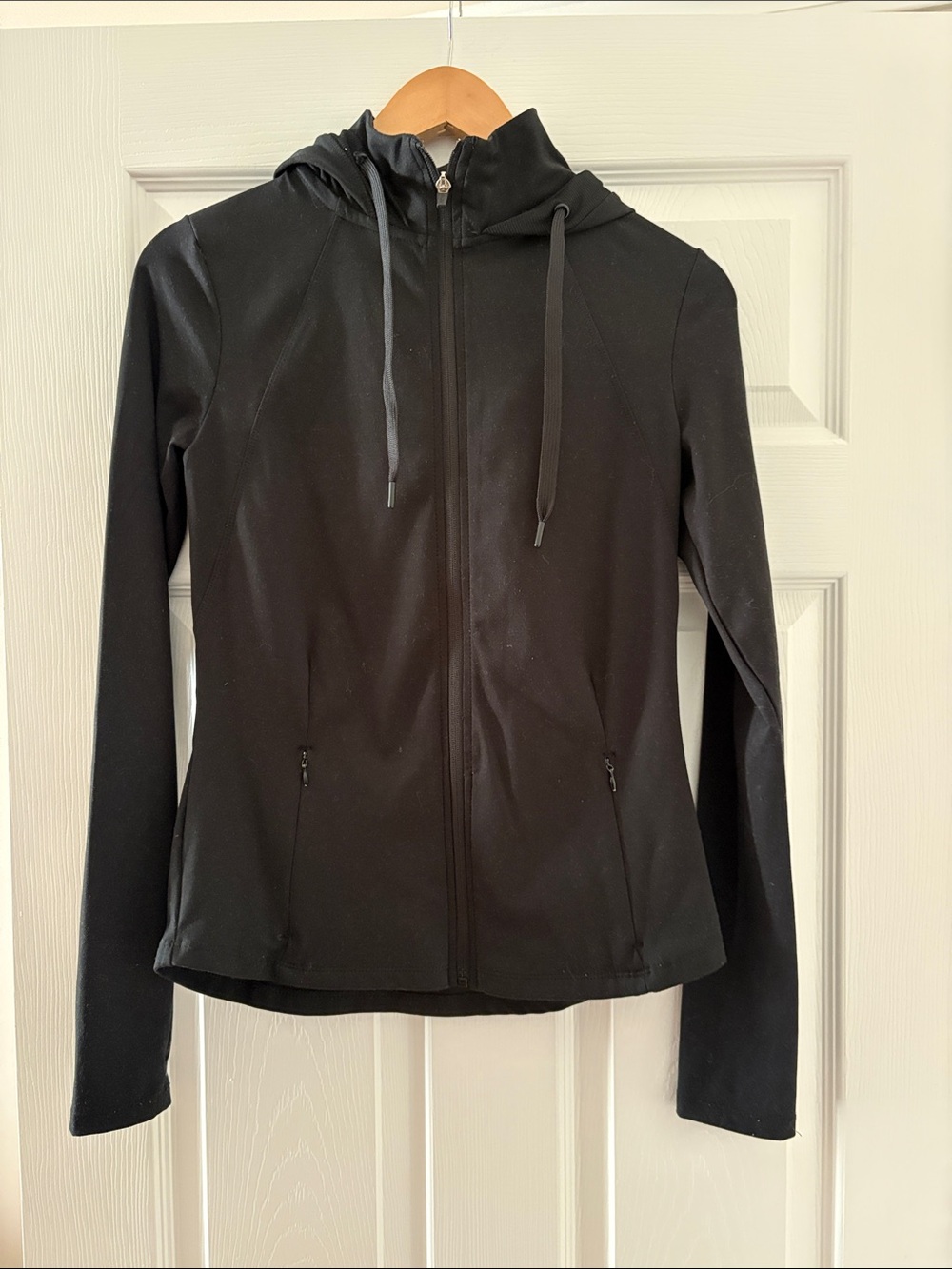 Jockey Black Hooded Lightweight Zip-Up Shirt